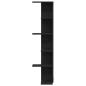 Preview: Wand-Eckregal Schwarz Eiche 36,5x36,5x140 cm Werkstoff
