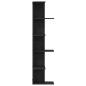 Preview: Wand-Eckregal Schwarz Eiche 36,5x36,5x140 cm Werkstoff