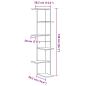 Preview: Wand-Eckregal Schwarz Eiche 36,5x36,5x140 cm Werkstoff