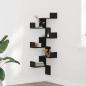 Preview: ARDEBO.de - Wandecke Regal Schwarze Eiche 45x45x147 cm Holzwerkstoff