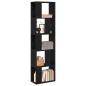 Preview: Bücherregal 5-stöckig Schwarz Eiche 45x23,5x162,5 cm Holzwerkstoff