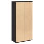 Preview: Bücherregal Schwarze Eiche 50x25x105 cm Holzwerkstoff