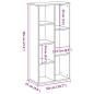Preview: Bücherregal Schwarze Eiche 50x25x105 cm Holzwerkstoff