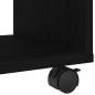 Preview: Beistelltisch mit Rollen Schwarz Eiche 72x33x42,5 cm Spanplatte