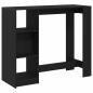 Preview: Bartisch mit Regal Schwarz Eiche 102,5x46x103,5 cm Hergestelltes Holz