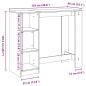 Preview: Bartisch 124 x 46 x 103.5 cm Holzwerkstoff Schwarz Eichen-Optik
