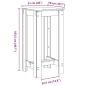 Preview: Bartisch Schwarze Eiche Werkstoff 51x50x103,5 cm