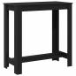 Preview: Bartisch aus schwarzem Eichenholz 102x50x103,5 cm aus Ingenieurholz