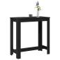 Preview: Bartisch aus schwarzem Eichenholz 102x50x103,5 cm aus Ingenieurholz