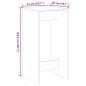 Preview: Bartisch Schwarze Eiche 51x50x103,5 cm Ingenieurholz