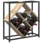 Preview: Weinregale Sonoma Eiche, Schwarz Spanplatte, Metall Mittel