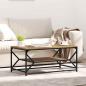 Preview: ARDEBO.de - Couchtisch mit Regal aus Artisan-Eiche, 90x50x40 cm, Holzwerkstoff