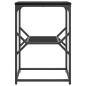 Preview: Beistelltisch Schwarzes Eichenholz 41x40x60 cm Konstruiertes Holz