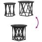 Preview: Beistelltisch 2 Stk. Schwarz Eichen-Optik 50 x 50 x 40 cm