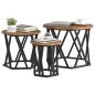 Preview: Nesting Beistelltische 3er Set aus alten Holzwerkstoffen