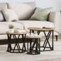 Preview: ARDEBO.de - Nesting Side Tables 3 Stück Artisan Eiche Holzwerkstoff