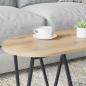 Preview: Couchtisch Artisan Eiche 80x40x40,5 cm Holz und Metall