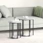 Preview: ARDEBO.de - Beistelltische 2er Set Grau Sonoma Holz und Metall
