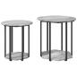 Preview: Beistelltische 2er Set Grau Sonoma Holz und Metall