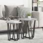 Preview: ARDEBO.de - Beistelltisch 2er Set Grau Sonoma aus Holzwerkstoff und Metall