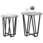 Preview: Beistelltisch 2er Set Grau Sonoma aus Holzwerkstoff und Metall