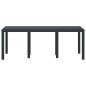 Preview: Gartentisch Anthrazit 200x100x73 cm Poly Rattan