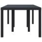Preview: Gartentisch Anthrazit 200x100x73 cm Poly Rattan