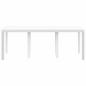 Preview: Gartentisch Weiß 200x100x73 cm Poly Rattan