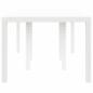 Preview: Gartentisch Weiß 200x100x73 cm Poly Rattan