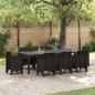 Preview: ARDEBO.de - Gartentisch Braun 250x100x73 cm Poly Rattan