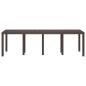 Preview: Gartentisch Braun 250x100x73 cm Poly Rattan