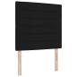Preview: Boxspringbett mit Kopfteil Schwarz 200 x 90 cm Stoff