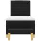 Preview: Bettgestell mit Matratze Set aus 2 Schwarz Stoff 100 x 200 cm