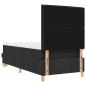 Preview: Bettgestell mit Matratze Set aus 2 Schwarz Stoff 100 x 200 cm