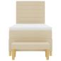 Preview: Bettgestell mit Matratze Set aus 2 Creme Stoff 100 x 200 cm