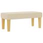 Preview: Bettgestell mit Matratze Set aus 2 Creme Stoff 100 x 200 cm