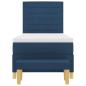 Preview: Bettgestell mit Matratze Set aus 2 Blau Stoff 100 x 200 cm Bett