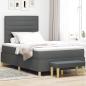 Preview: ARDEBO.de - Boxspringbett mit Kopfteil Dunkelgrau 200 x 120 cm Stoff