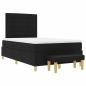 Preview: Bettgestell mit Matratze Set aus 2 Schwarz Stoff 120 x 200 cm