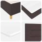 Preview: Bettgestell mit Matratze Set aus 2 Dunkelbraun Stoff 120 x 200 cm