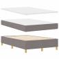 Preview: Bettgestell mit Matratze Set von 2 Taupe Stoff 120 x 200 cm