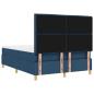 Preview: Boxspringbett mit Matratze und Bank Blau 160x200 cm Stoff