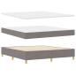 Preview: Boxspringbett mit Matratze & Bank Taupe 180x200 cm Stoff