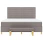 Preview: Boxspringbett mit Matratze & Bank Taupe 180x200 cm Stoff