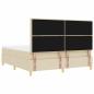 Preview: Boxspringbett mit Matratze und Bank Creme 180x200 cm Stoff
