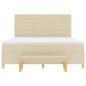 Preview: Boxspringbett mit Matratze und Bank Creme 180x200 cm Stoff