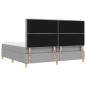 Preview: Boxspringbett mit Matratze und Bank Hellgrau 200x200 cm Stoff