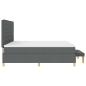 Preview: Boxspringbett mit Matratze Dunkelgrau 200 x 200 cm Stoff