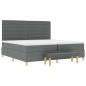 Preview: Boxspringbett mit Matratze Dunkelgrau 200 x 200 cm Stoff