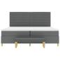 Preview: Boxspringbett mit Matratze & Bank Dunkelgrau 200x200 cm Stoff